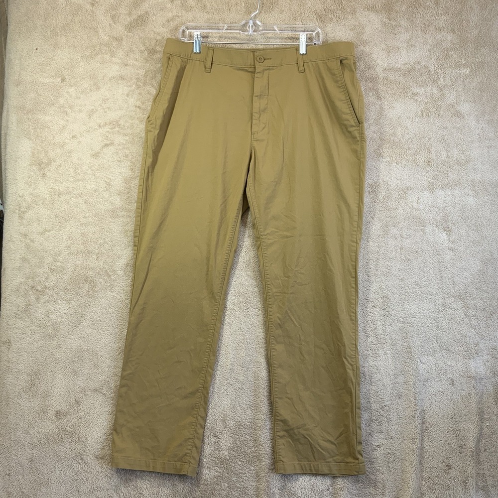 Orvis Khaki‎ Brown Pants Men's Sz 38x30 Cotton Nylon Lycra Hiking Camping EUC